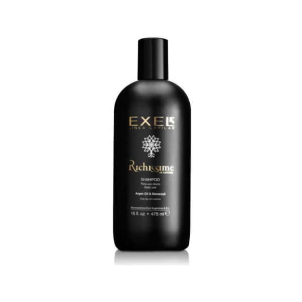 SHAMPOO RICHISSIME con Óleo de Argán y Maracuyá x 475 ml.