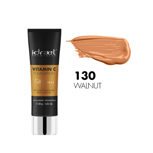 VITAMIN C FOUNDATION FULL COVERAGE HD - Base fluida HD - Tono CF130 Walnut x 30 gr. 80%OFF  V10/24