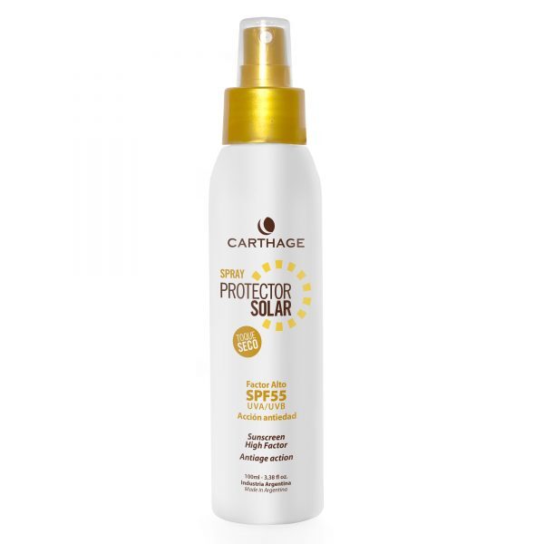 Protector Solar SPF 55 Spray Transparente Toque Seco x 100 ml